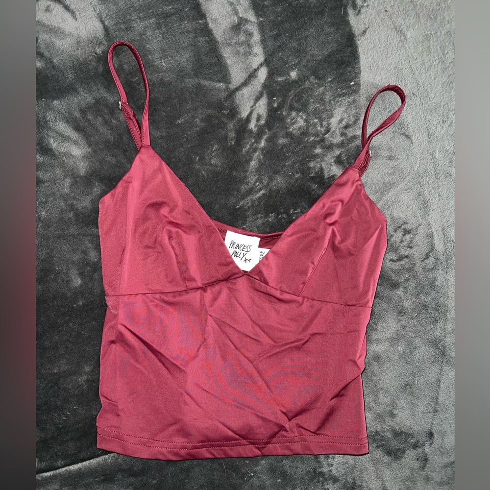 Princess Polly Kazan Cami in Wine Size 2 - Picture 6 of 8